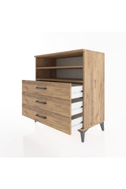 Hyperion Şifonyer 2 Raflı 3 Çekmeceli 88x44x96 Çam-Çam