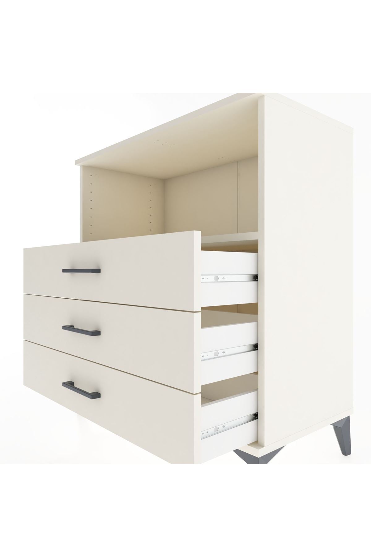 Hyperion Şifonyer Tek Raflı 3 Çekmeceli 88x44x96 Aytaşı-Aytaşı