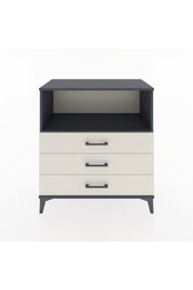 Hyperion Şifonyer Tek Raflı 3 Çekmeceli 88x44x96 Antrasit-Aytaşı