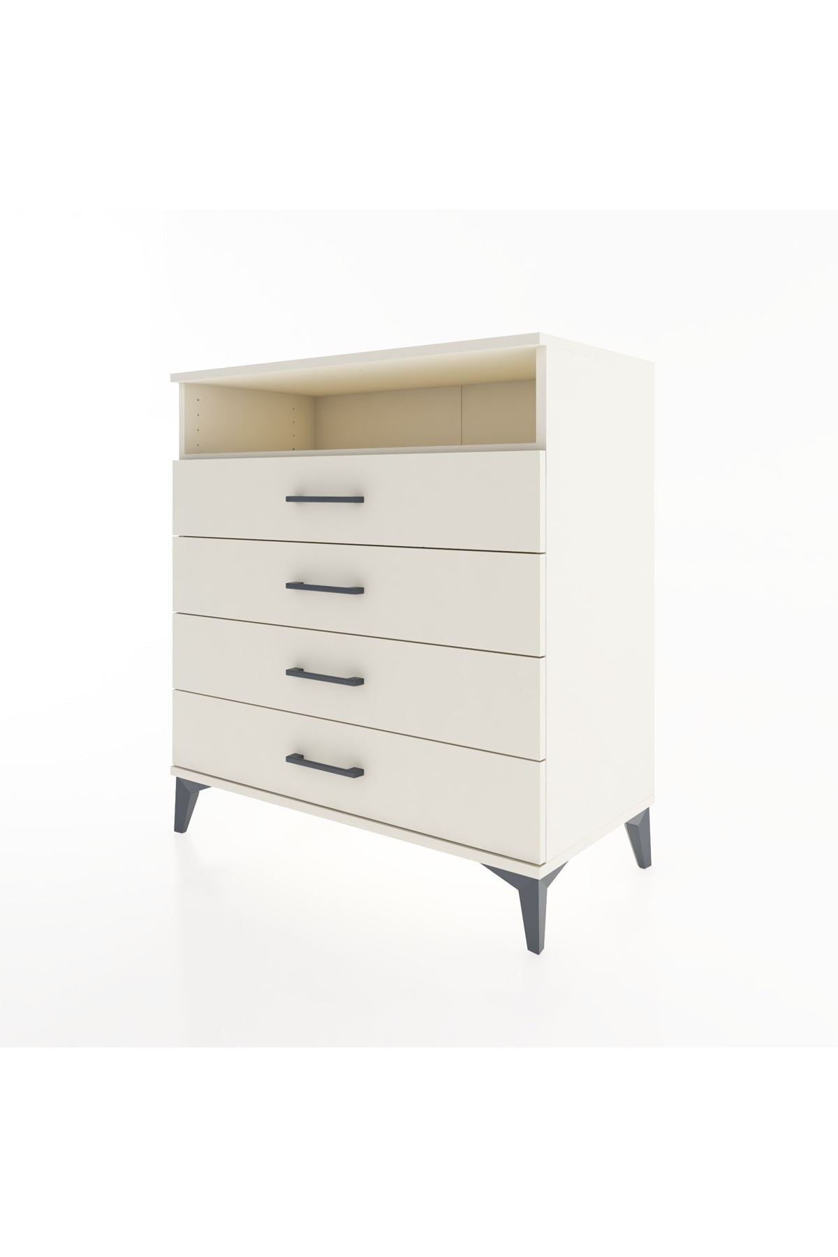 Hyperion Şifonyer Tek Raflı 4 Çekmeceli 88x44x96 Aytaşı-Aytaşı