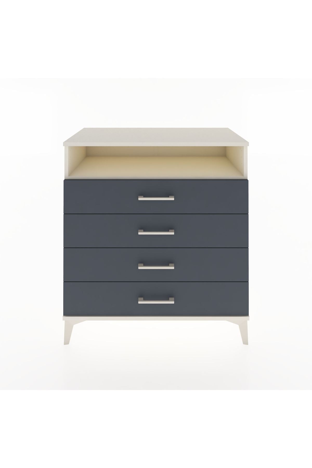 Hyperion Şifonyer Tek Raflı 4 Çekmeceli 88x44x96 Aytaşı-Antrasit