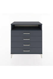 Hyperion Şifonyer Tek Raflı 4 Çekmeceli 88x44x96 Antrasit-Antrasit