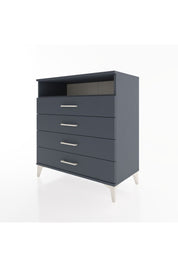 Hyperion Şifonyer Tek Raflı 4 Çekmeceli 88x44x96 Antrasit-Antrasit