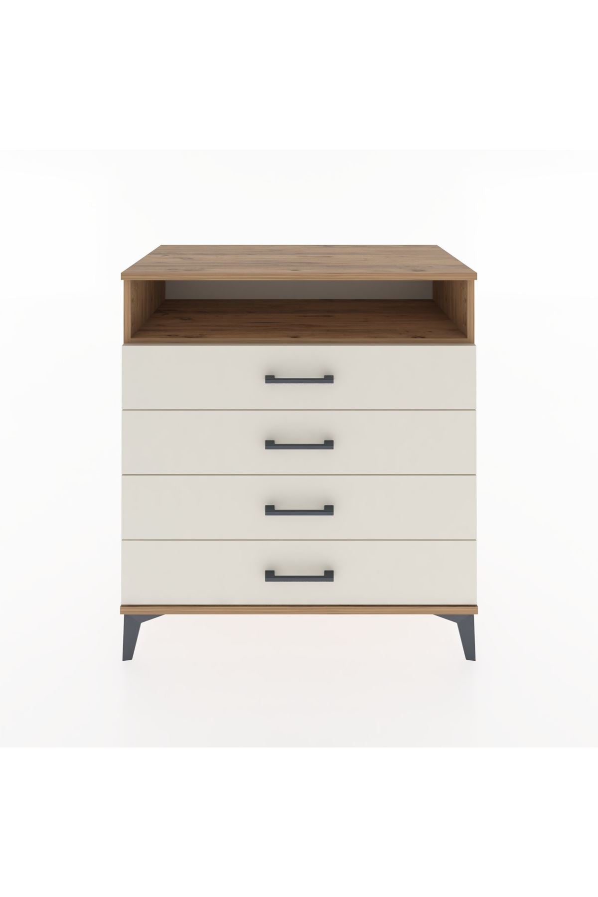 Hyperion Şifonyer Tek Raflı 4 Çekmeceli 88x44x96 Çam-Aytaşı