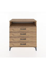 Hyperion Şifonyer Tek Raflı 4 Çekmeceli 88x44x96 Çam-Çam