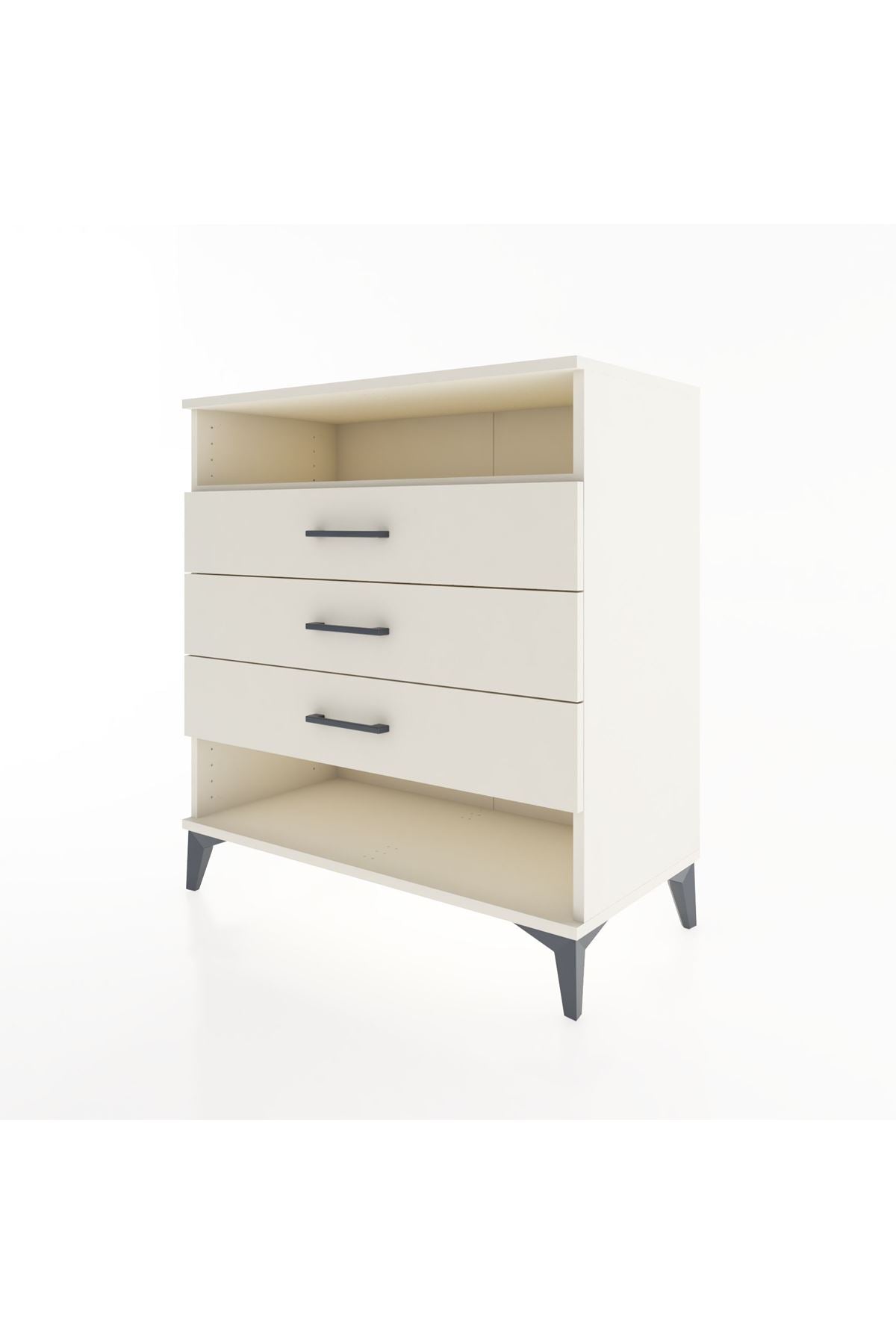 Hyperion Şifonyer Tek Raflı 3 Çekmeceli 88x44x96 Aytaşı-Aytaşı