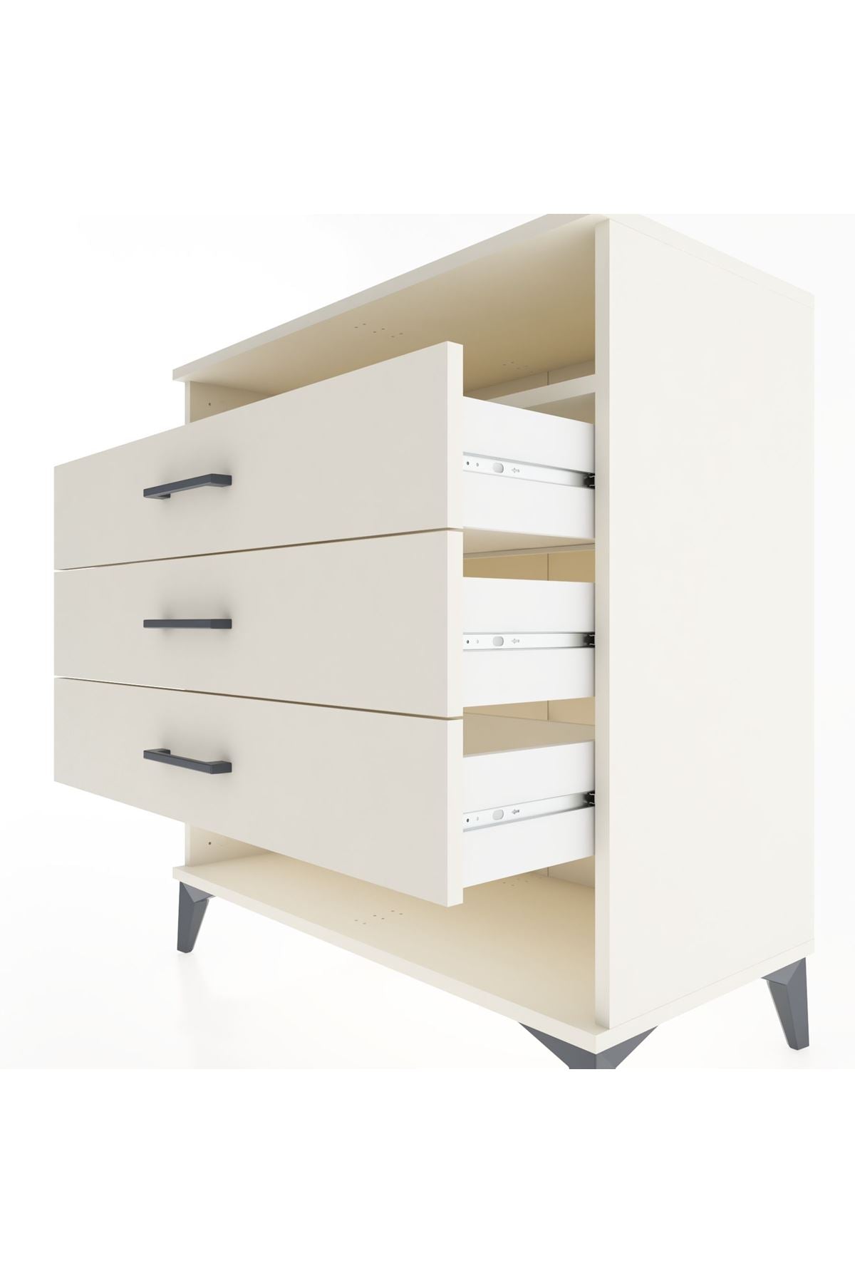 Hyperion Şifonyer Tek Raflı 3 Çekmeceli 88x44x96 Aytaşı-Aytaşı