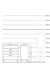 Hyperion Şifonyer Tek Raflı 3 Çekmeceli 88x44x96 Aytaşı-Antrasit