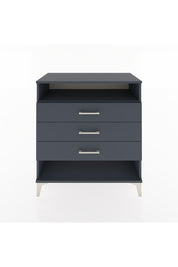 Hyperion Şifonyer Tek Raflı 3 Çekmeceli 88x44x96 Antrasit-Antrasit