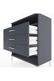 Hyperion Şifonyer Tek Raflı 3 Çekmeceli 88x44x96 Antrasit-Antrasit