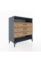 Hyperion Şifonyer Tek Raflı 3 Çekmeceli 88x44x96 Antrasit-Çam