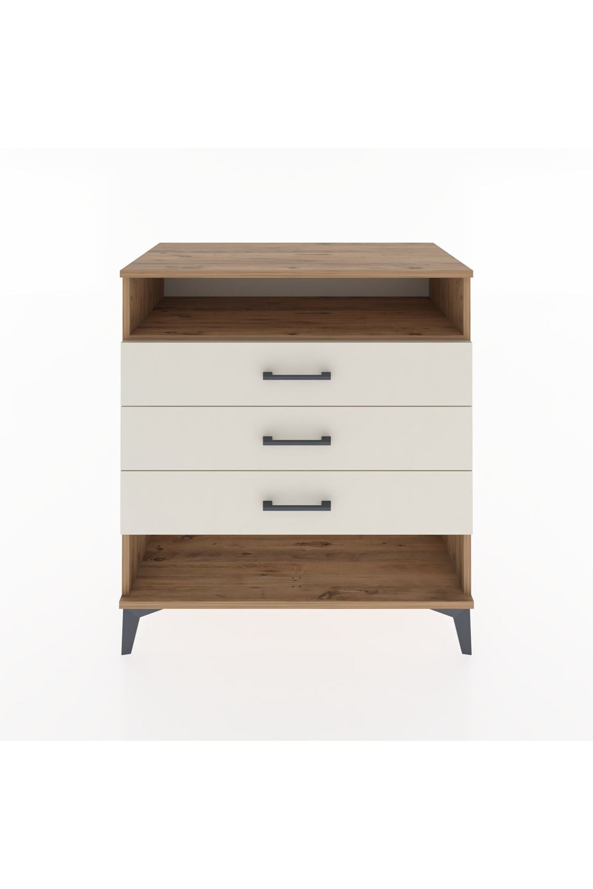 Hyperion Şifonyer Tek Raflı 3 Çekmeceli 88x44x96 Çam-Aytaşı