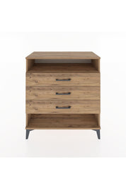 Hyperion Şifonyer Tek Raflı 3 Çekmeceli 88x44x96 Çam-Çam