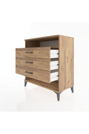 Hyperion Şifonyer Tek Raflı 3 Çekmeceli 88x44x96 Çam-Çam