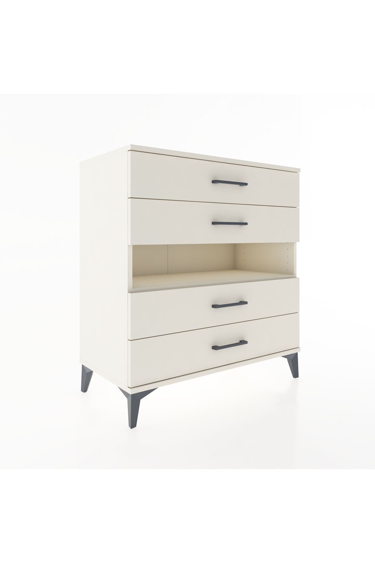 Hyperion Şifonyer Tek Raflı 4 Çekmeceli 88x44x96 Aytaşı-Aytaşı