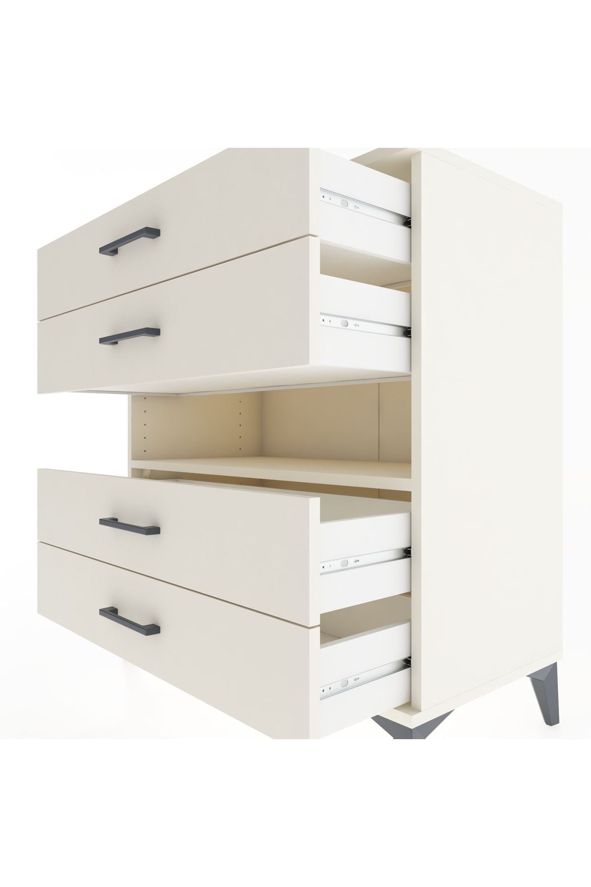 Hyperion Şifonyer Tek Raflı 4 Çekmeceli 88x44x96 Aytaşı-Aytaşı