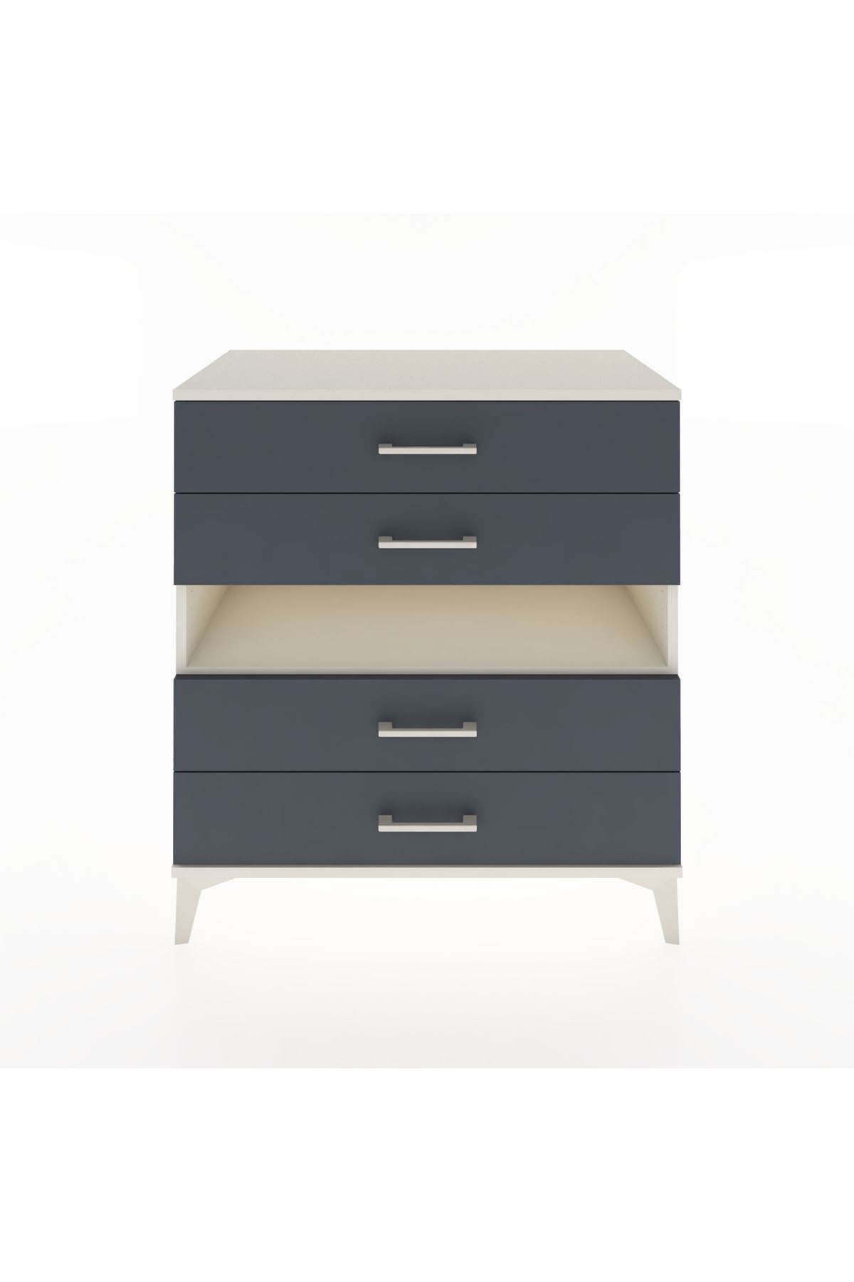 Hyperion Şifonyer Tek Raflı 4 Çekmeceli 88x44x96 Aytaşı-Antrasit