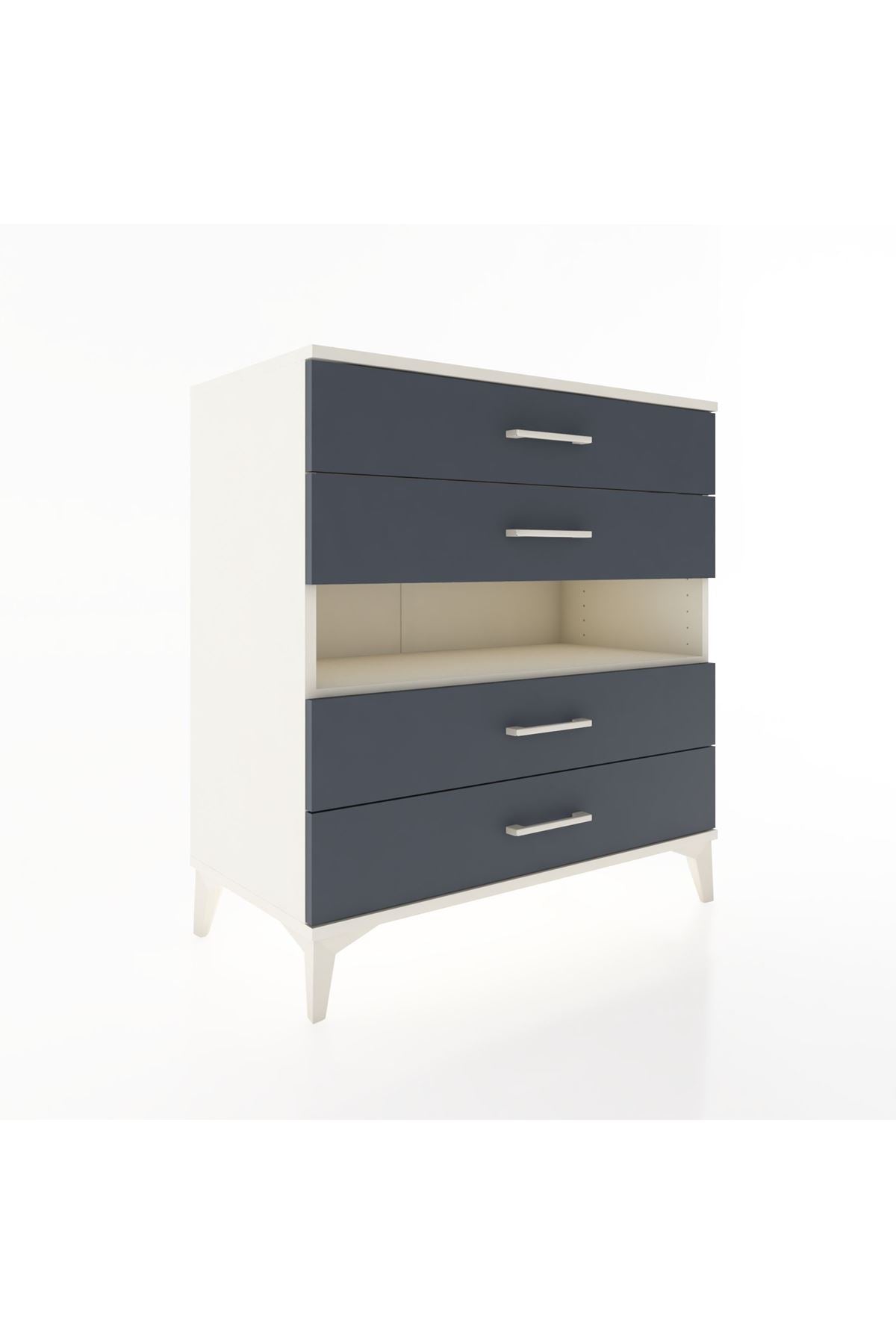 Hyperion Şifonyer Tek Raflı 4 Çekmeceli 88x44x96 Aytaşı-Antrasit