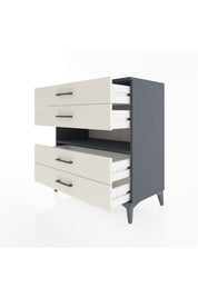 Hyperion Şifonyer Tek Raflı 4 Çekmeceli 88x44x96 Antrasit-Aytaşı