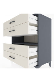 Hyperion Şifonyer Tek Raflı 4 Çekmeceli 88x44x96 Antrasit-Aytaşı