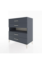 Hyperion Şifonyer Tek Raflı 4 Çekmeceli 88x44x96 Antrasit-Antrasit
