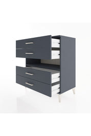 Hyperion Şifonyer Tek Raflı 4 Çekmeceli 88x44x96 Antrasit-Antrasit