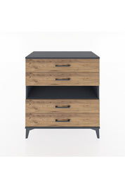 Hyperion Şifonyer Tek Raflı 4 Çekmeceli 88x44x96 Antrasit-Çam