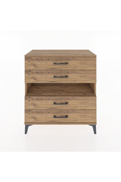 Hyperion Şifonyer Tek Raflı 4 Çekmeceli 88x44x96 Çam-Çam