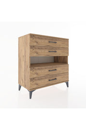 Hyperion Şifonyer Tek Raflı 4 Çekmeceli 88x44x96 Çam-Çam