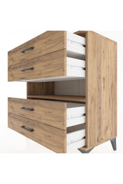 Hyperion Şifonyer Tek Raflı 4 Çekmeceli 88x44x96 Çam-Çam