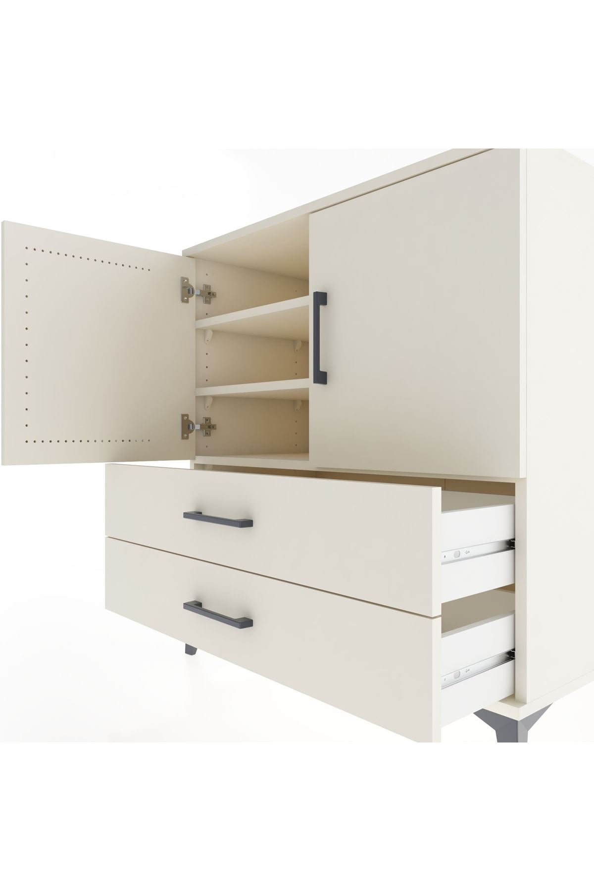 Hyperion Şifonyer 3 Raflı 2 Çekmeceli 2 Kapaklı 88x44x96 Aytaşı-Aytaşı