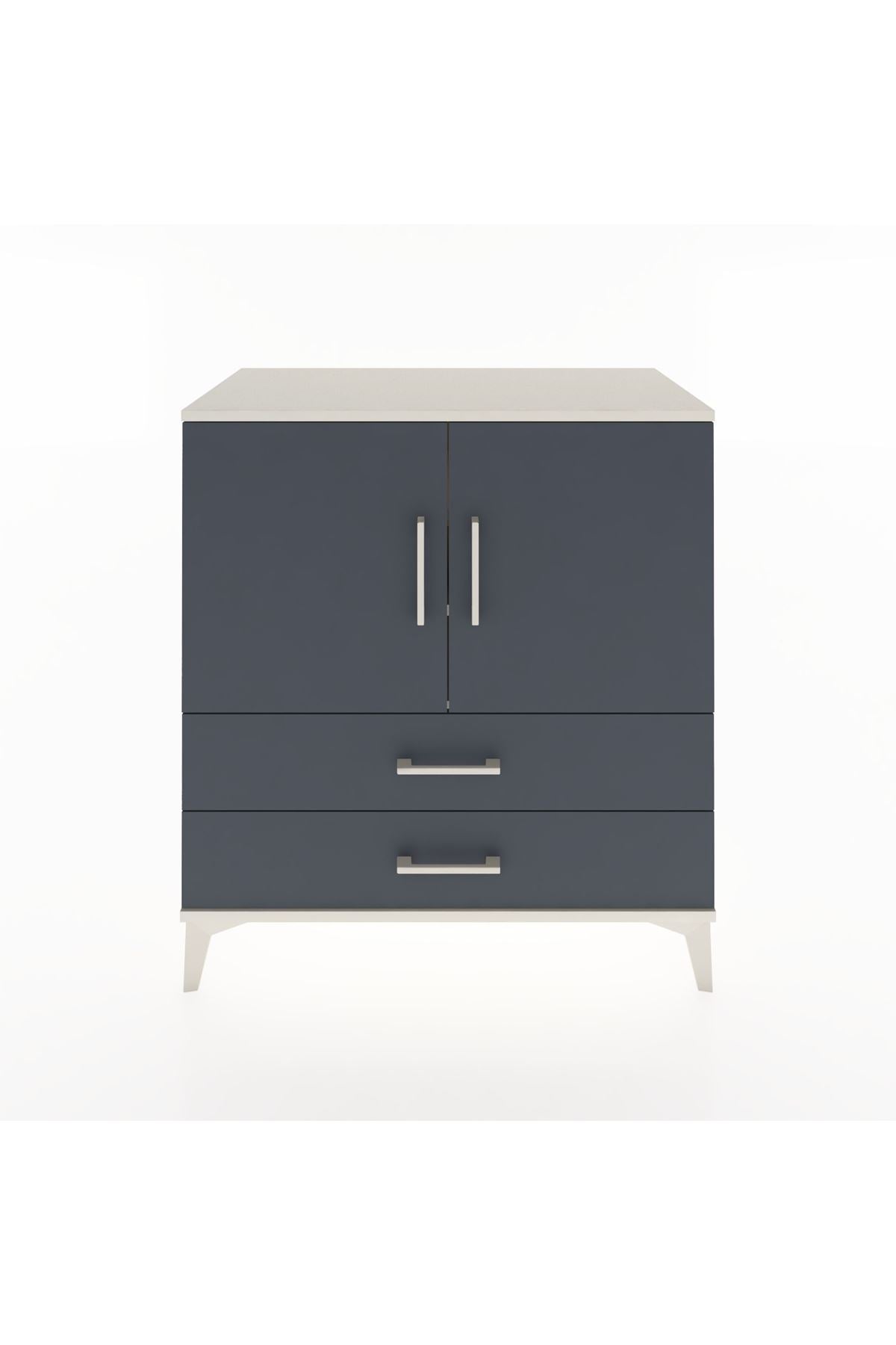 Hyperion Şifonyer 3 Raflı 2 Çekmeceli 2 Kapaklı 88x44x96 Aytaşı-Antrasit