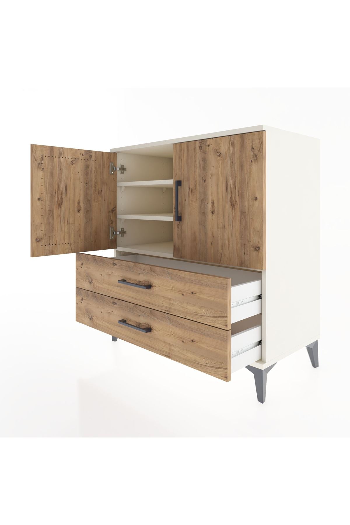 Hyperion Şifonyer 3 Raflı 2 Çekmeceli 2 Kapaklı 88x44x96 Aytaşı-Çam