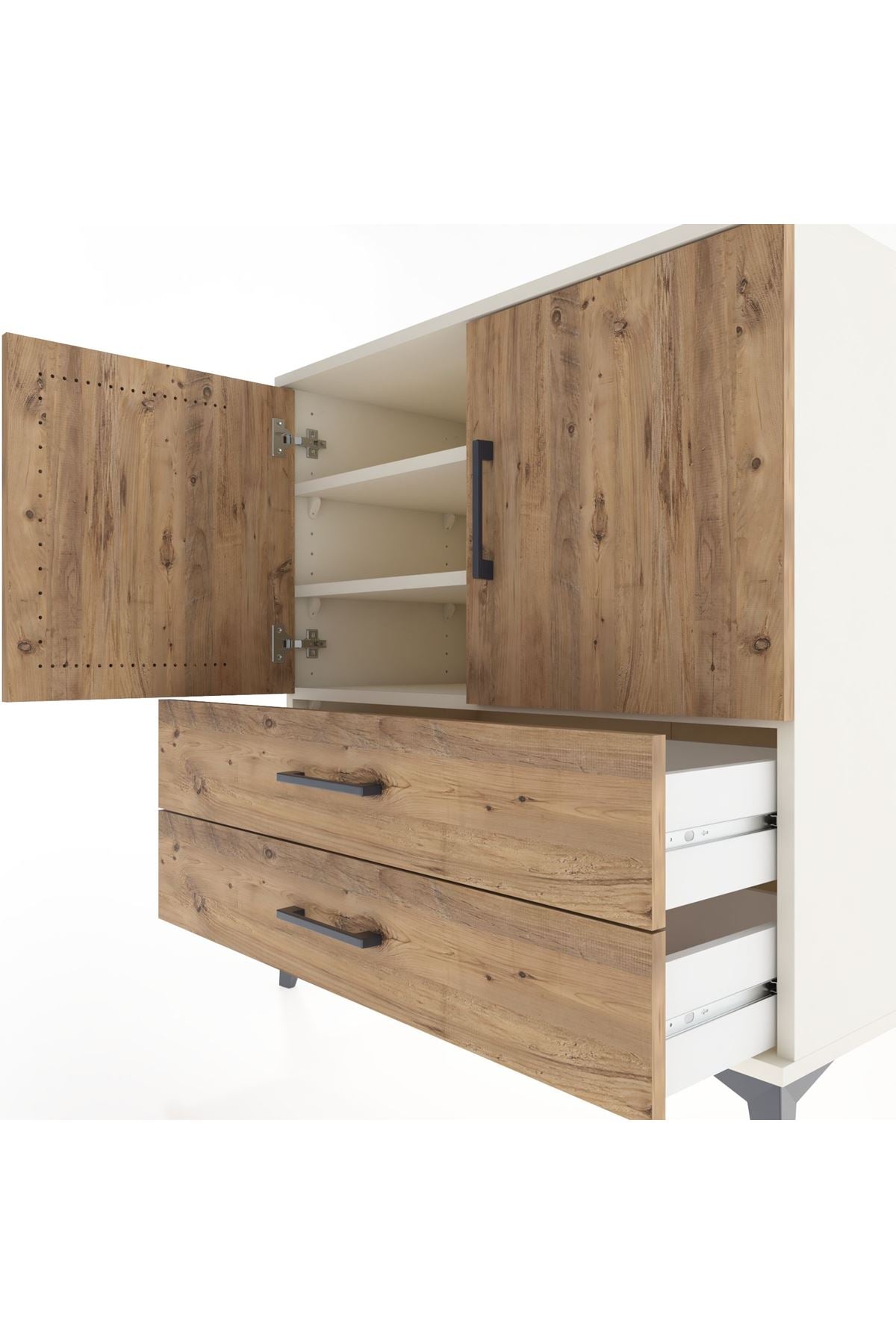 Hyperion Şifonyer 3 Raflı 2 Çekmeceli 2 Kapaklı 88x44x96 Aytaşı-Çam