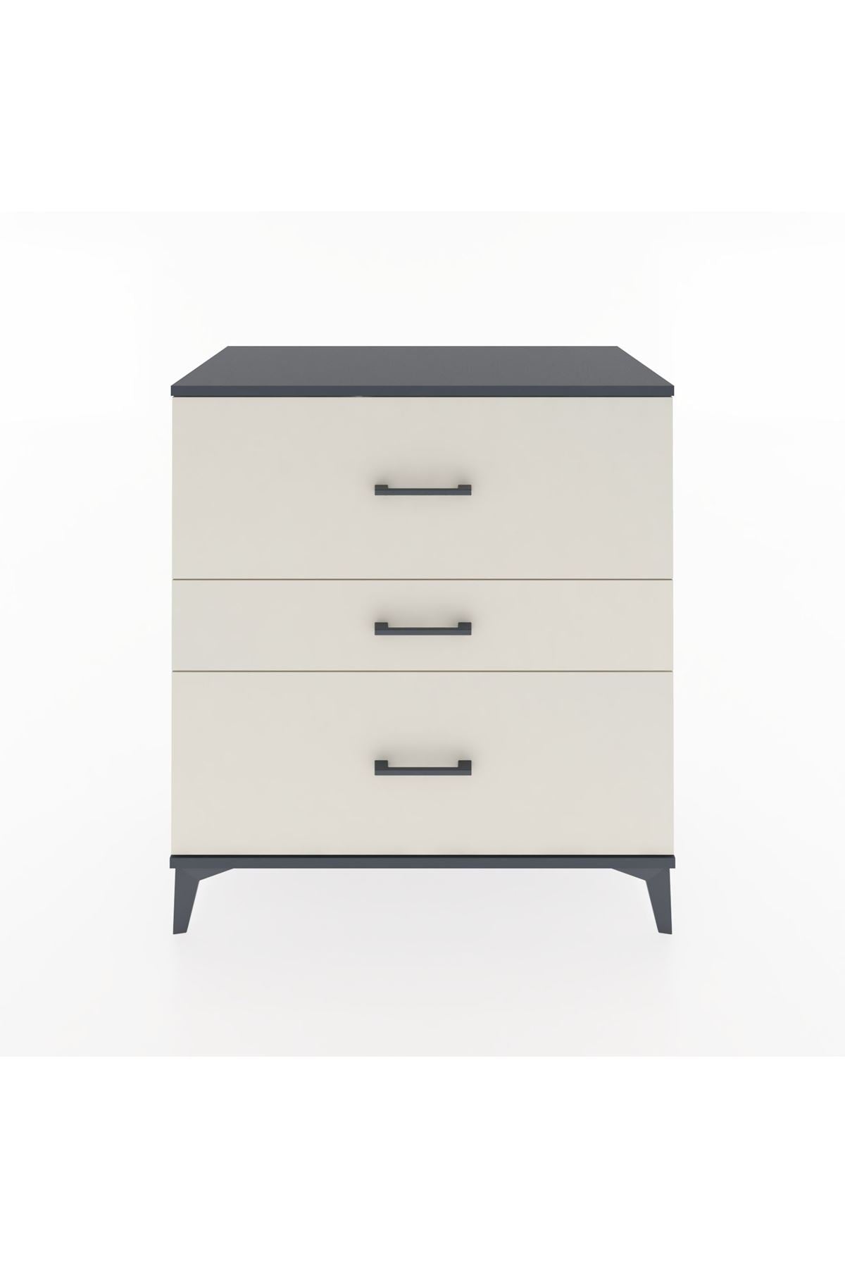 Hyperion Şifonyer 3 Çekmeceli 88x44x96 Antrasit-Aytaşı