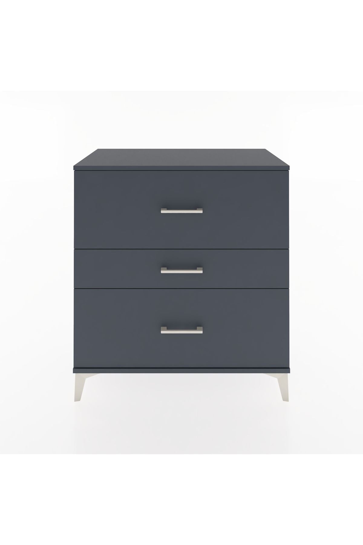 Hyperion Şifonyer 3 Çekmeceli 88x44x96 Antrasit-Antrasit