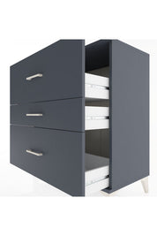 Hyperion Şifonyer 3 Çekmeceli 88x44x96 Antrasit-Antrasit