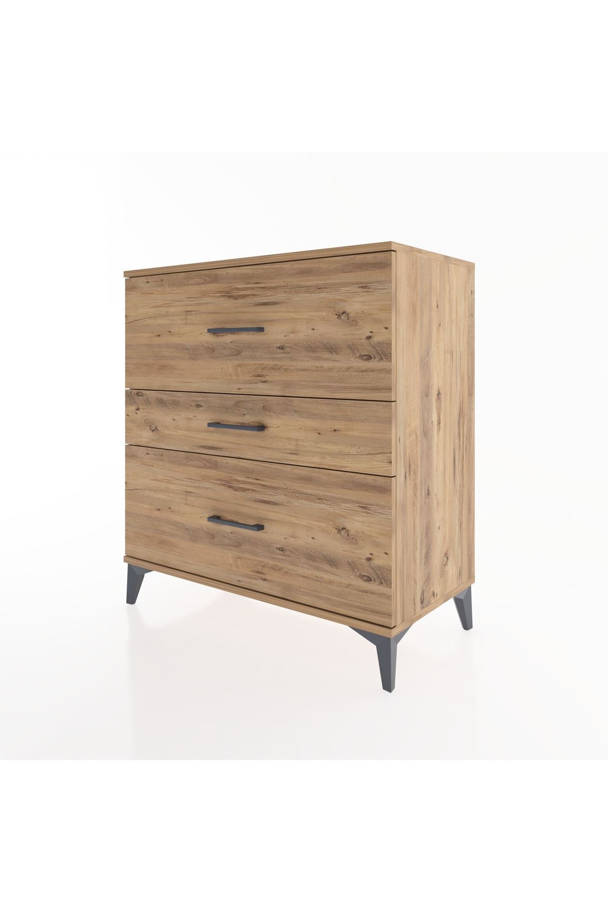 Hyperion Şifonyer 3 Çekmeceli 88x44x96 Çam-Çam