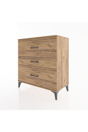 Hyperion Şifonyer 3 Çekmeceli 88x44x96 Çam-Çam