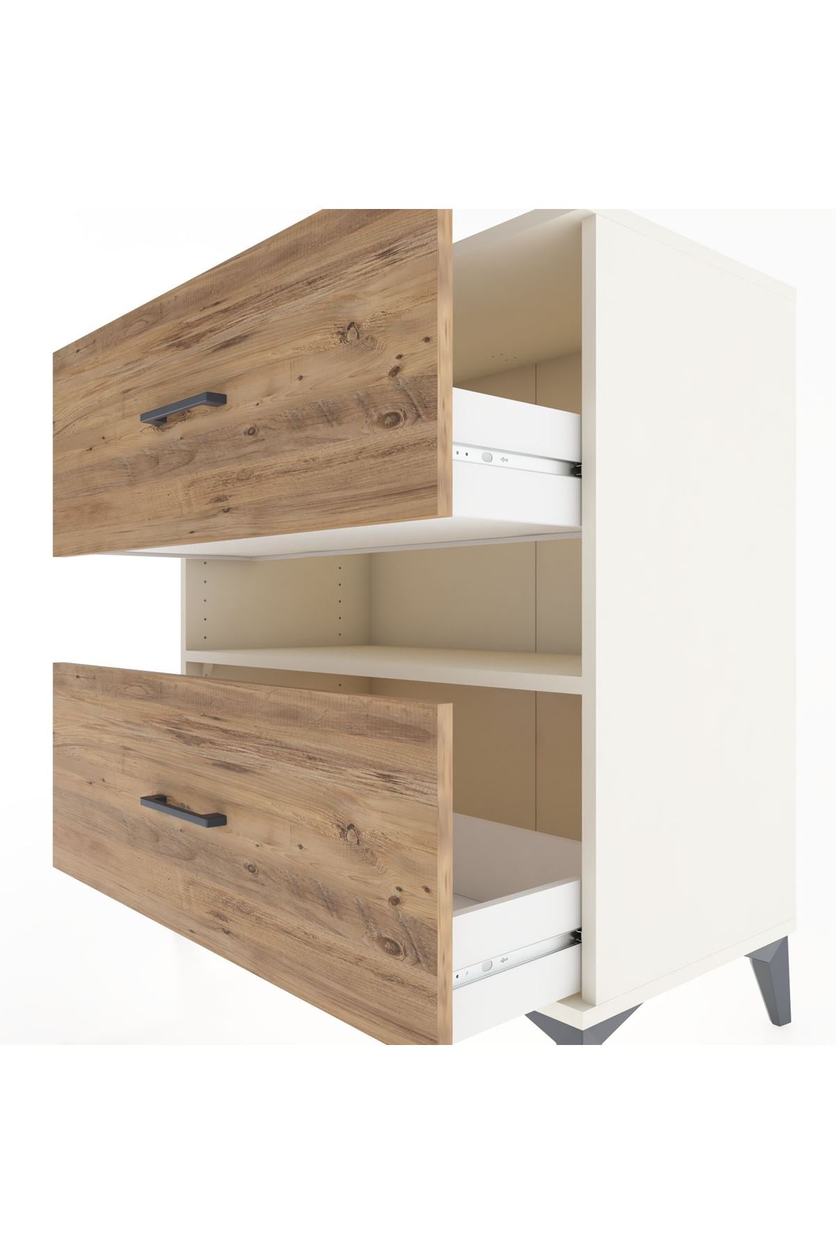 Hyperion Şifonyer Tek Raflı 2 Çekmeceli 88x44x96 Aytaşı-Çam