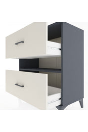 Hyperion Şifonyer Tek Raflı 2 Çekmeceli 88x44x96 Antrasit-Aytaşı