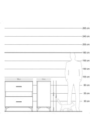 Hyperion Şifonyer Tek Raflı 2 Çekmeceli 88x44x96 Antrasit-Aytaşı