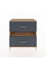 Hyperion Şifonyer Tek Raflı 2 Çekmeceli 88x44x96 Çam-Antrasit