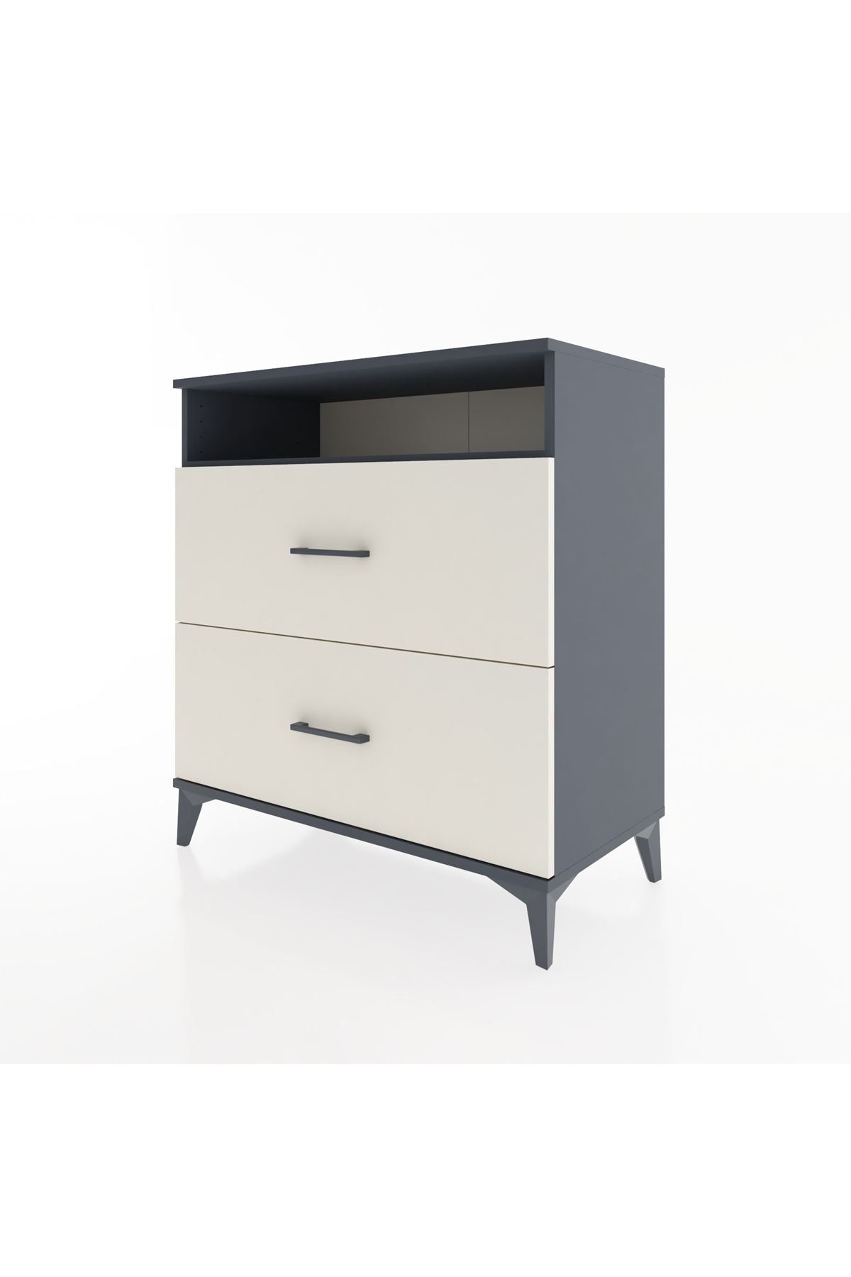 Hyperion Şifonyer Tek Raflı 2 Çekmeceli 88x44x96 Antrasit-Aytaşı