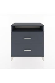 Hyperion Şifonyer Tek Raflı 2 Çekmeceli 88x44x96 Antrasit-Antrasit