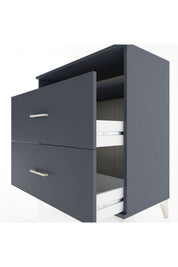 Hyperion Şifonyer Tek Raflı 2 Çekmeceli 88x44x96 Antrasit-Antrasit