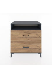 Hyperion Şifonyer Tek Raflı 2 Çekmeceli 88x44x96 Antrasit-Çam