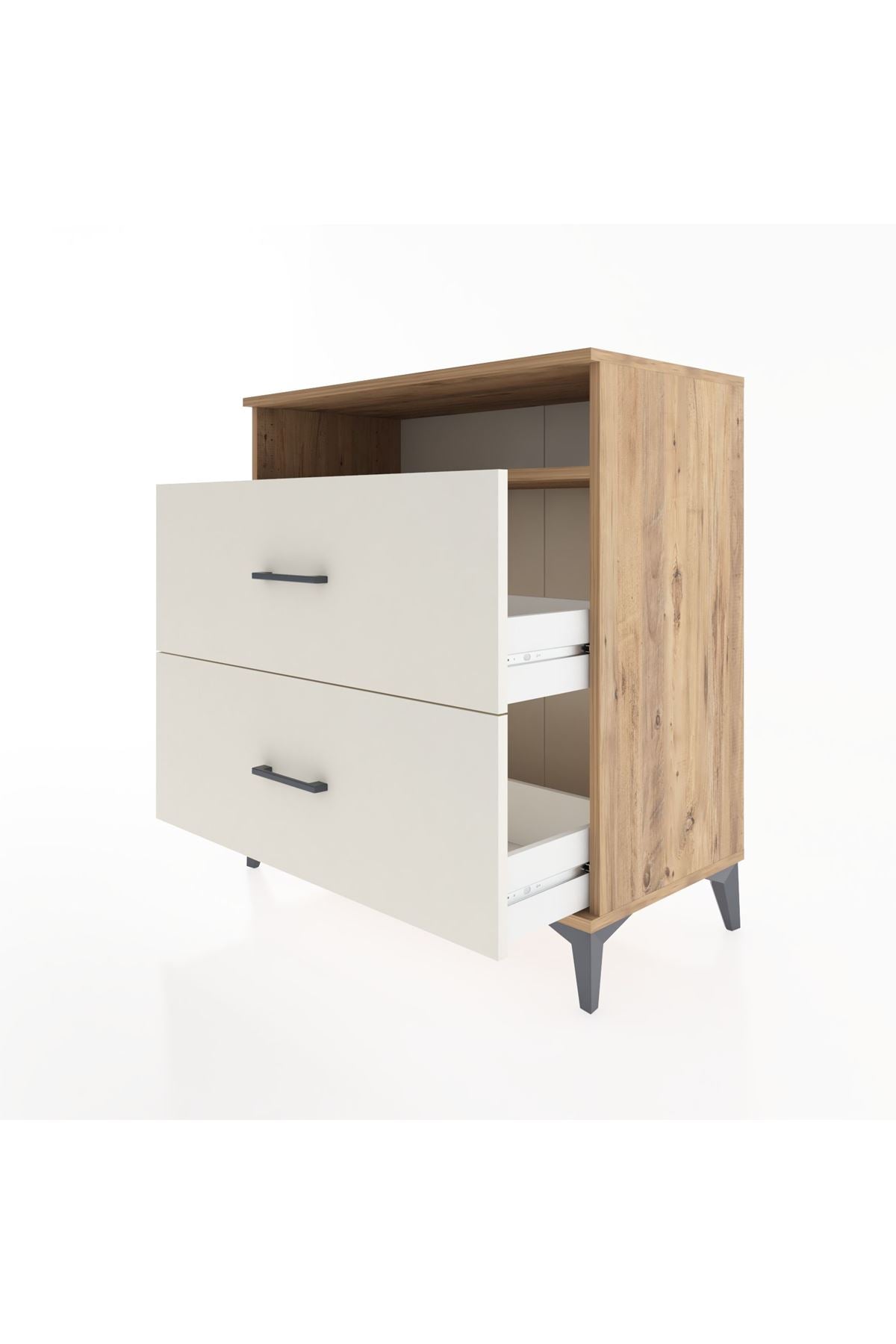 Hyperion Şifonyer Tek Raflı 2 Çekmeceli 88x44x96 Çam-Aytaşı