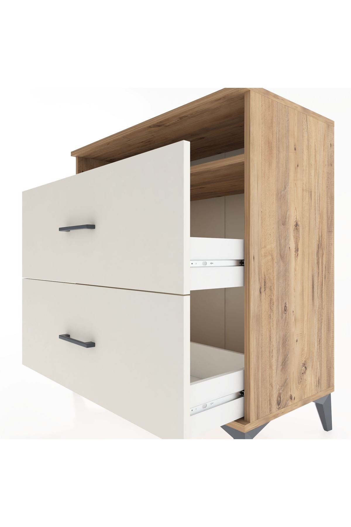 Hyperion Şifonyer Tek Raflı 2 Çekmeceli 88x44x96 Çam-Aytaşı