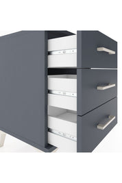 Hyperion Komodin 3 Çekmeceli 44x44x64 Antrasit-Antrasit